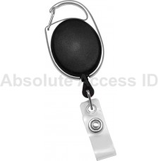 Premier Translucent Black Carabiner Badge Reel (25 Qty) Series