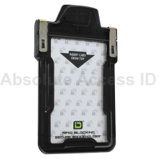 Secure Badge Holder RFID Shielded Badge Holder, Single Card, FIPS 201 Approved Black