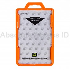 Secure Badge Holder RFID Shielded Badge Holder, Duolite, FIPS 201 Approved Orange