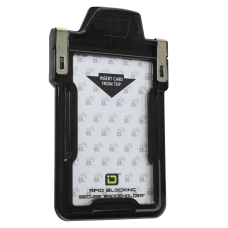 Secure Badge Holder RFID Shielded Badge Holder, Single Card, FIPS 201 Approved Black
