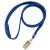 3/8" Wide Break-Away Lanyard w/Bull Dog Clamp Royal Blue Series (100 Qty)