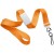 5/8" Ribbed Lanyard Orange w/Swivel Hook (100 Qty)