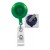 Translucent Swivel Clip Round Badge Reel Green (Qty 25)