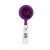 Translucent Swivel Clip Round Badge Reel Purple (25 Qty) Series