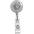 BADGE REEL, ROUND, PLASTIC, BELT CLIP-ON, TRANSLUCENT CLEAR (25 Qty)