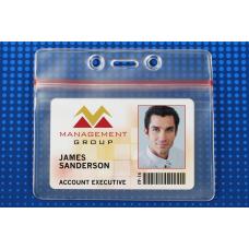 ZIPPER CLOSURE Horizontal Card Holder, Gov Size (100 Qty)