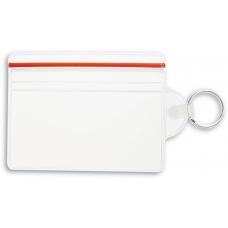 ZIPPER CLOSURE W/ KEY RING - CREDIT CARD SIZE, HORIZONTAL (100 Qty)