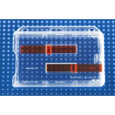 Badge Holder, Transparent Card Dispensers w/Red Extractor Slide (50 Qty)