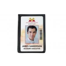 Magnetic Dual 2 Pocket Vertical Badge Holder, Credit Card Size (50 Qty)