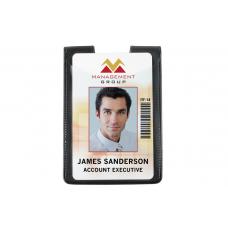 Magnetic Dual 2 Pocket Vertical Badge Holder w/Thumb Notch (50 Qty)